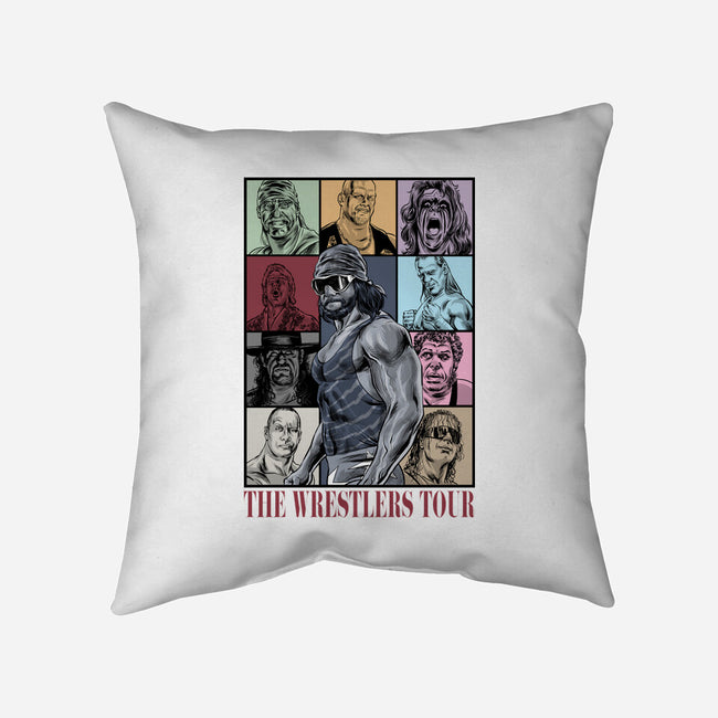 The Wrestlers Tour-None-Removable Cover w Insert-Throw Pillow-zascanauta