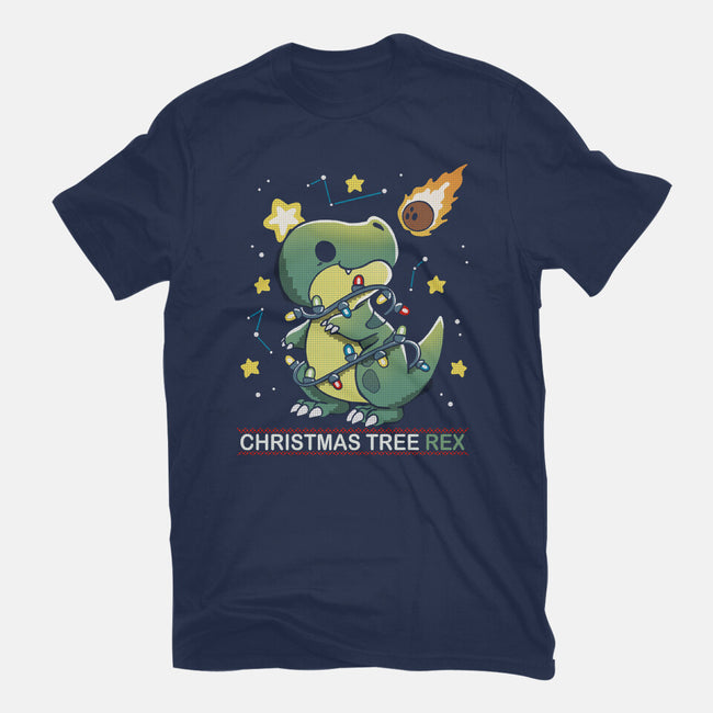 Christmas Tree Rex-Youth-Basic-Tee-Vallina84