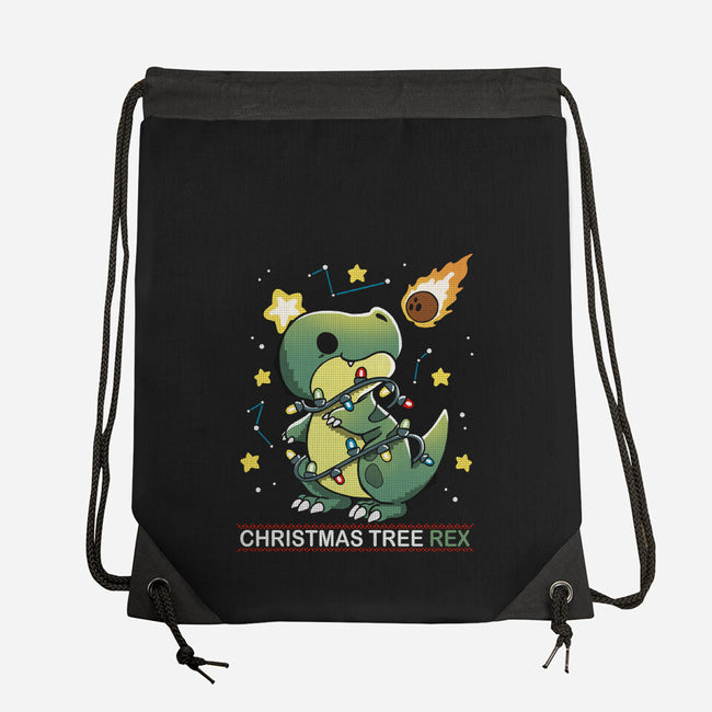 Christmas Tree Rex-None-Drawstring-Bag-Vallina84