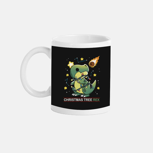 Christmas Tree Rex-None-Mug-Drinkware-Vallina84