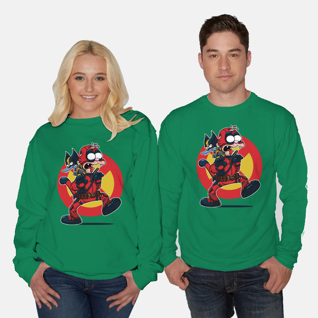 The Wolvie And Dee-Pee Show-Unisex-Crew Neck-Sweatshirt-Jc Jows