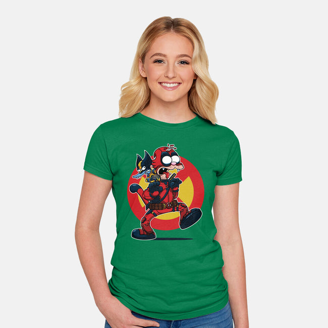 The Wolvie And Dee-Pee Show-Womens-Fitted-Tee-Jc Jows
