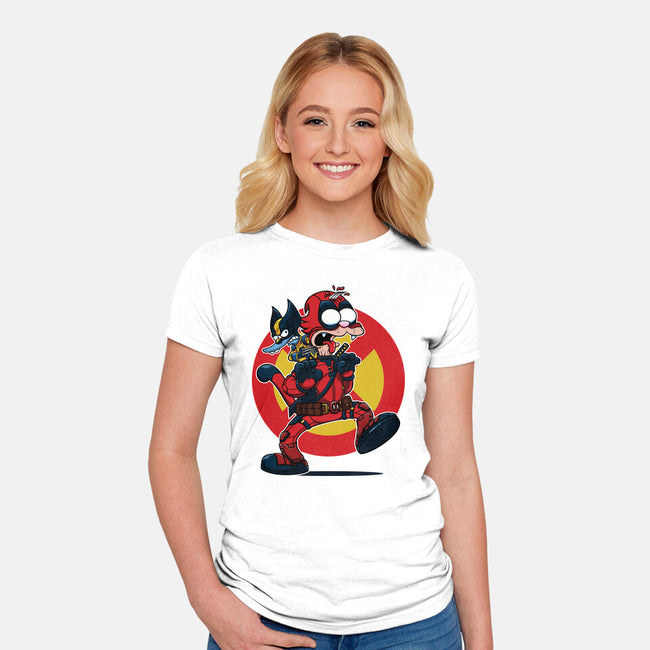 The Wolvie And Dee-Pee Show-Womens-Fitted-Tee-Jc Jows