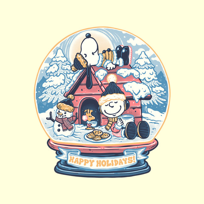 Holiday Snow Globe-None-Drawstring-Bag-glitchygorilla