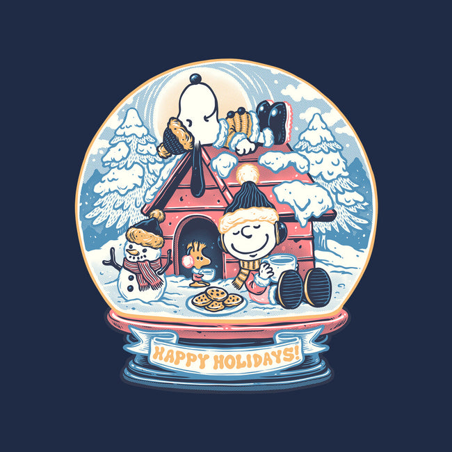 Holiday Snow Globe-Womens-Basic-Tee-glitchygorilla