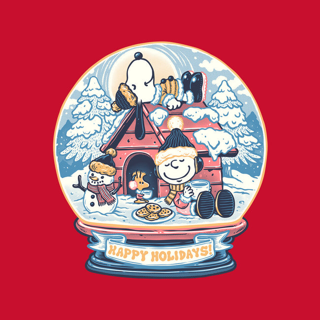 Holiday Snow Globe-Mens-Heavyweight-Tee-glitchygorilla