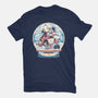 Holiday Snow Globe-Womens-Basic-Tee-glitchygorilla