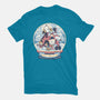 Holiday Snow Globe-Womens-Basic-Tee-glitchygorilla