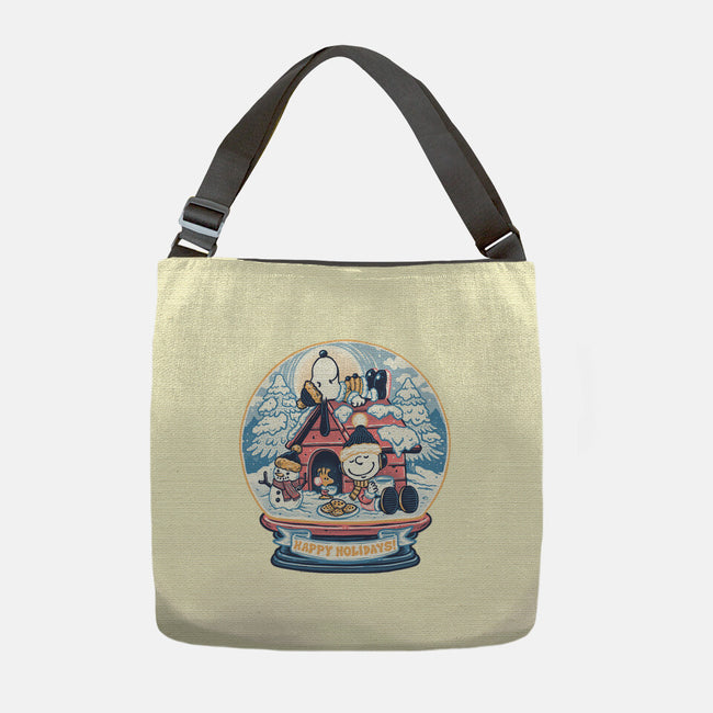 Holiday Snow Globe-None-Adjustable Tote-Bag-glitchygorilla