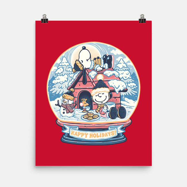 Holiday Snow Globe-None-Matte-Poster-glitchygorilla