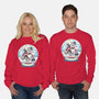 Holiday Snow Globe-Unisex-Crew Neck-Sweatshirt-glitchygorilla