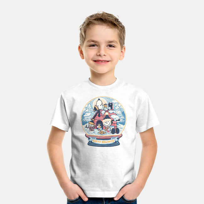 Holiday Snow Globe-Youth-Basic-Tee-glitchygorilla