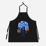 Starry Night Cat Lovers-Unisex-Kitchen-Apron-worlddominationforcats