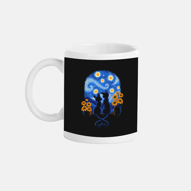 Starry Night Cat Lovers-None-Mug-Drinkware-worlddominationforcats