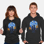 Starry Night Cat Lovers-Unisex-Pullover-Sweatshirt-worlddominationforcats