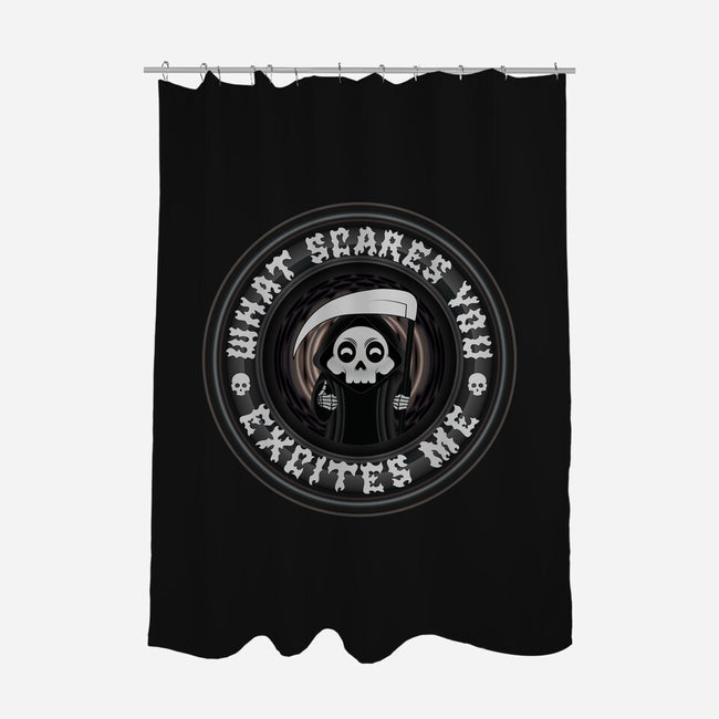 What Scares You Excites Me-None-Polyester-Shower Curtain-Whimsical Thinker