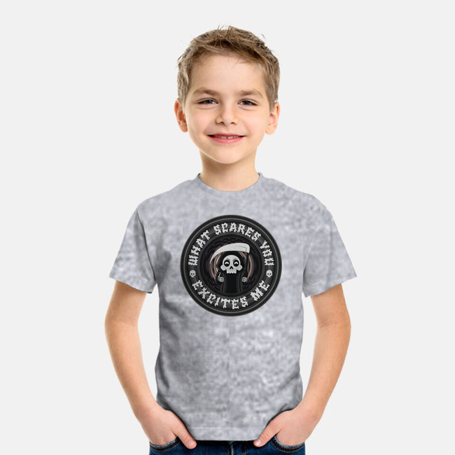 What Scares You Excites Me-Youth-Basic-Tee-Whimsical Thinker