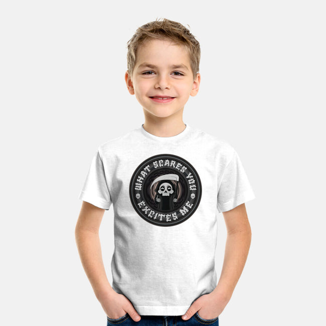 What Scares You Excites Me-Youth-Basic-Tee-Whimsical Thinker