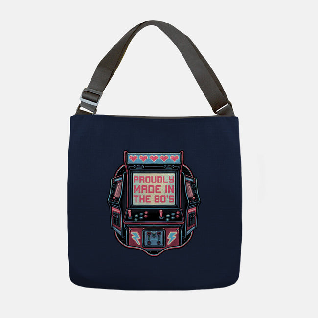 80s Arcade-None-Adjustable Tote-Bag-glitchygorilla