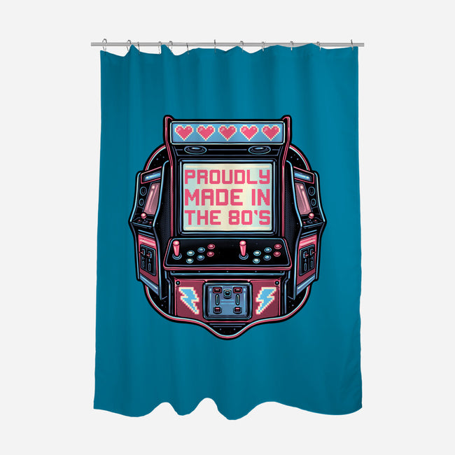 80s Arcade-None-Polyester-Shower Curtain-glitchygorilla