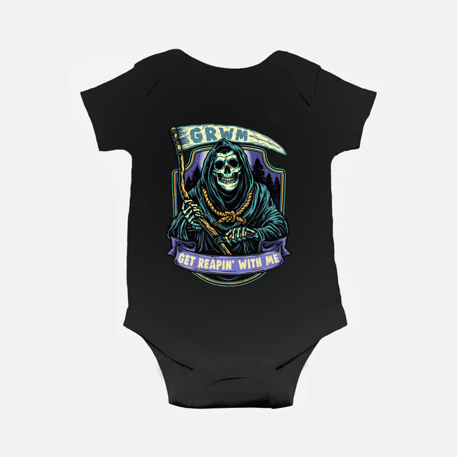 Get Reapin With Me-Baby-Basic-Onesie-glitchygorilla