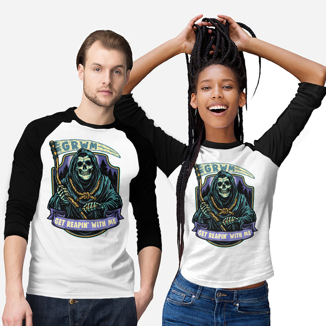 Get Reapin With Me-Unisex-Baseball-Tee-glitchygorilla