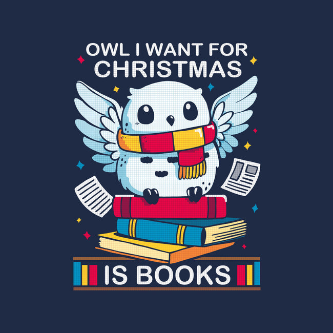 Owl I Want For Christmas Is Books-Youth-Basic-Tee-Vallina84