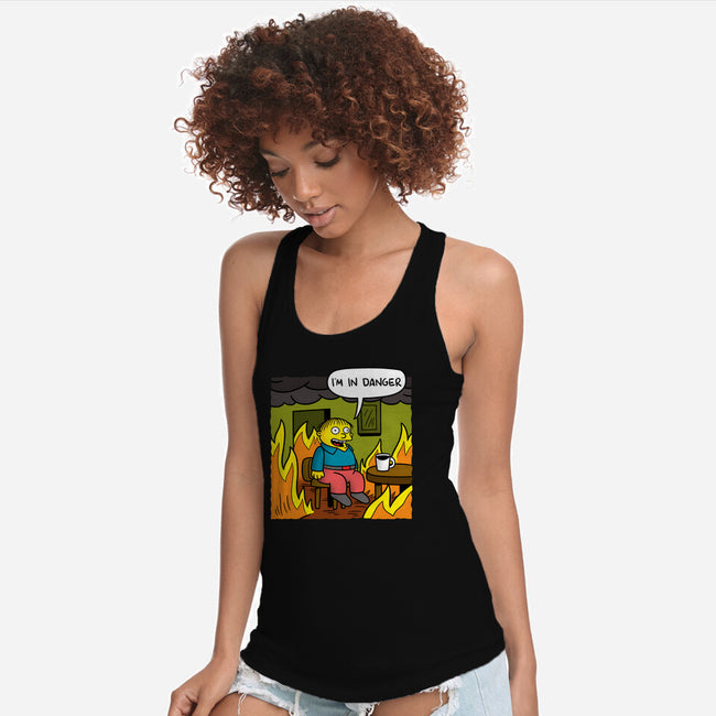 I'm In Danger-Womens-Racerback-Tank-Barbadifuoco