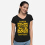 Danger Corrosive-Womens-V-Neck-Tee-Dylon_G