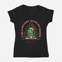 Delightful One-Womens-V-Neck-Tee-glitchygorilla