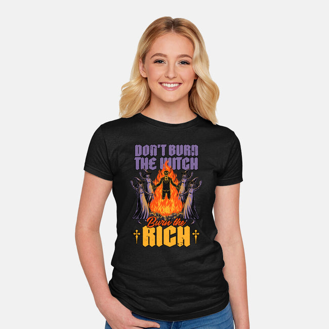 Witches Burn Riches-Womens-Fitted-Tee-Studio Mootant