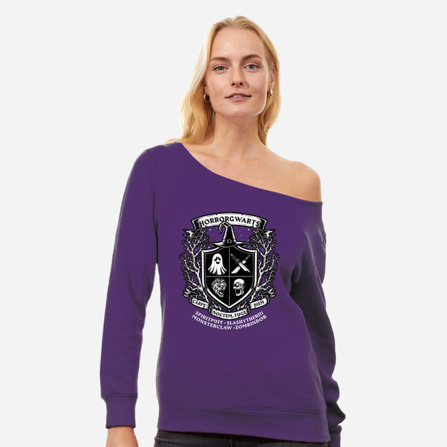 Horror Magic School-Womens-Off Shoulder-Sweatshirt-Studio Mootant