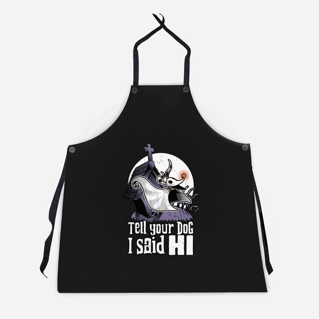 Ghost Animation Dog-Unisex-Kitchen-Apron-Studio Mootant