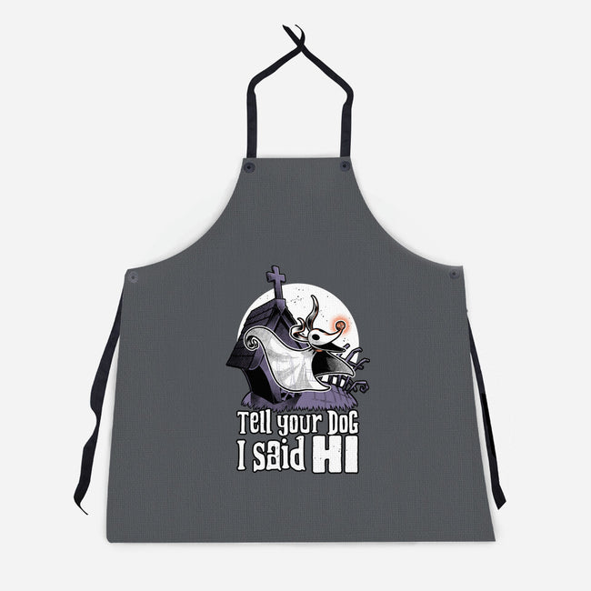 Ghost Animation Dog-Unisex-Kitchen-Apron-Studio Mootant