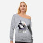 Ghost Animation Dog-Womens-Off Shoulder-Sweatshirt-Studio Mootant