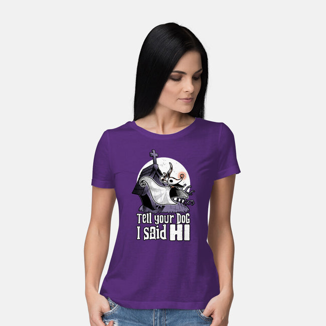 Ghost Animation Dog-Womens-Basic-Tee-Studio Mootant