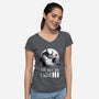 Ghost Animation Dog-Womens-V-Neck-Tee-Studio Mootant