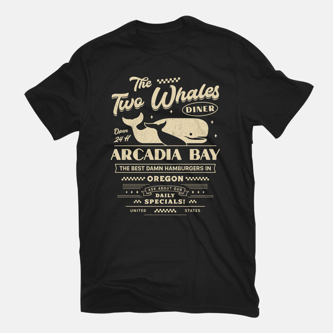 The Two Whales Diner Emblem-Womens-Fitted-Tee-LAGELANTEE