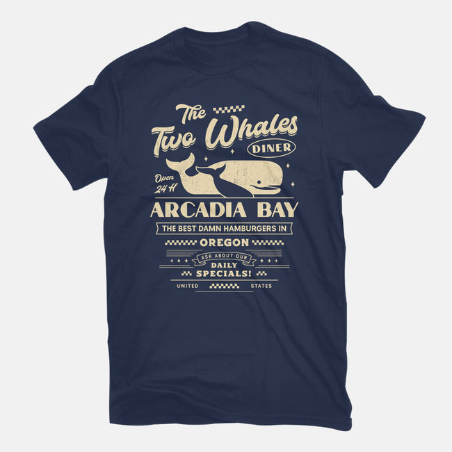 The Two Whales Diner Emblem-Womens-Fitted-Tee-LAGELANTEE