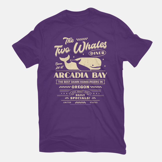 The Two Whales Diner Emblem-Womens-Fitted-Tee-LAGELANTEE
