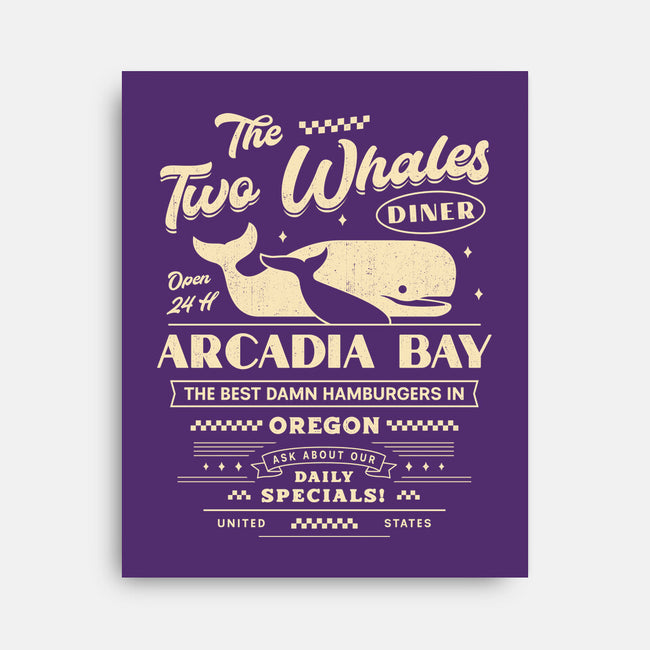 The Two Whales Diner Emblem-None-Stretched-Canvas-LAGELANTEE