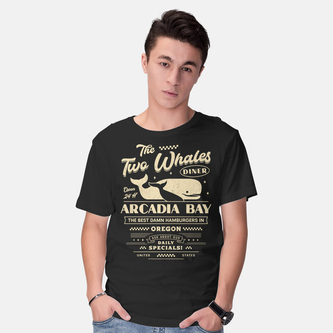 The Two Whales Diner Emblem-Mens-Basic-Tee-LAGELANTEE