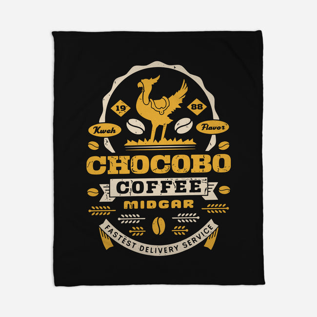 Chocobo Coffee Grunge-None-Fleece-Blanket-LAGELANTEE