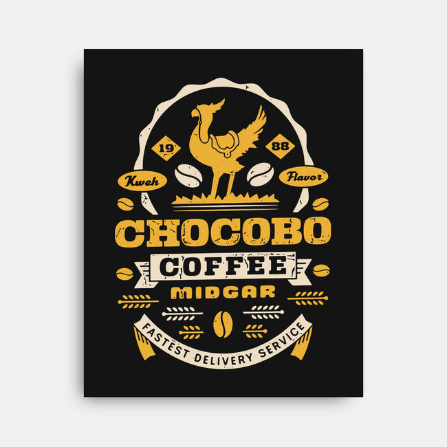 Chocobo Coffee Grunge-None-Stretched-Canvas-LAGELANTEE