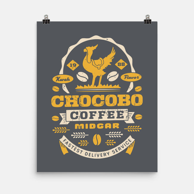 Chocobo Coffee Grunge-None-Matte-Poster-LAGELANTEE