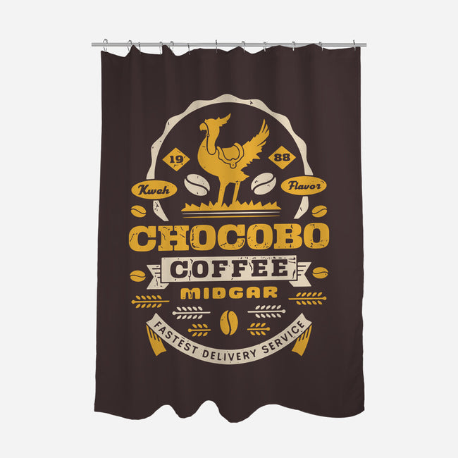 Chocobo Coffee Grunge-None-Polyester-Shower Curtain-LAGELANTEE