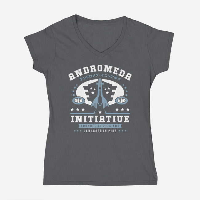 Andromeda Initiative Emblem-Womens-V-Neck-Tee-LAGELANTEE