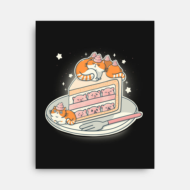 Kitty Cake-None-Stretched-Canvas-Freecheese