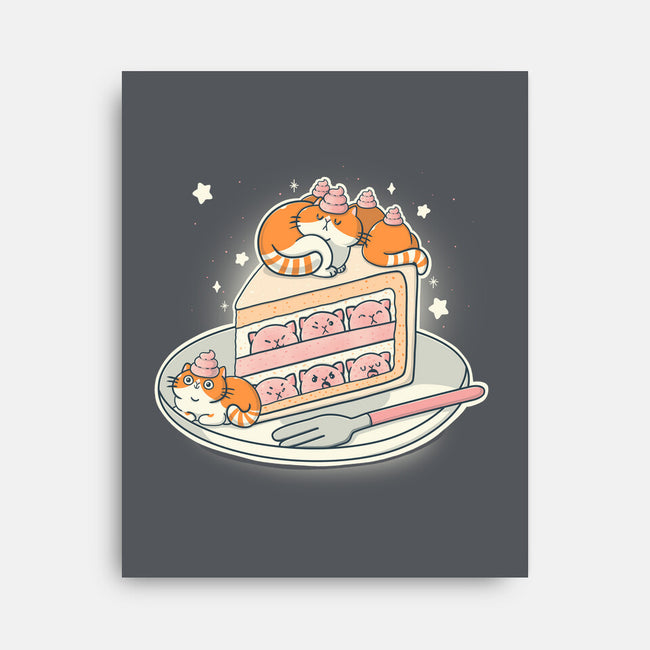 Kitty Cake-None-Stretched-Canvas-Freecheese