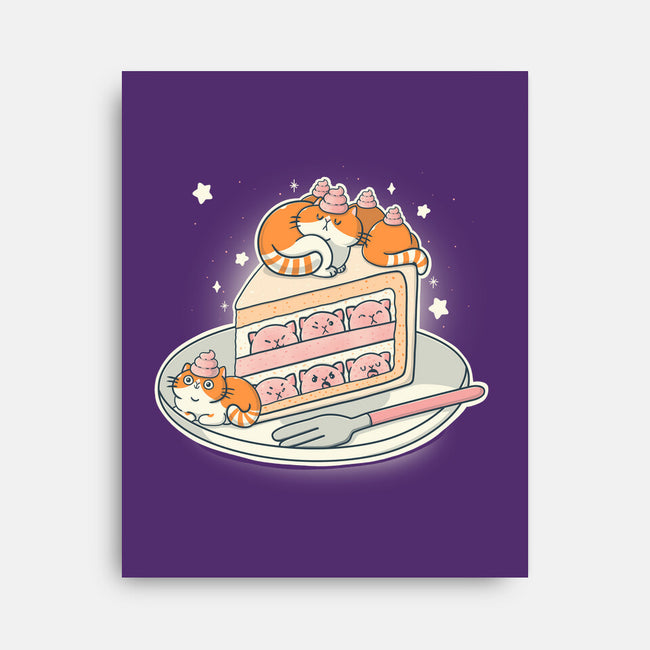 Kitty Cake-None-Stretched-Canvas-Freecheese